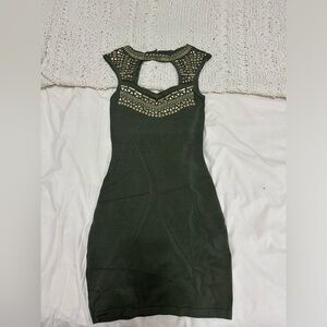 Bebe embellished bodycon dress